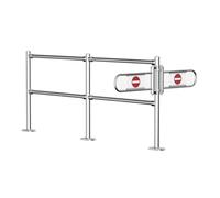 Manual Open Pedestrian Safety Gate, Automatic Closing Swing Guardrail for Supermarket and Warehouse Entrance