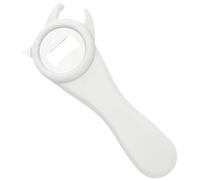Manual Opener - 4 in 1 Can Bottle Tool, Stainless Steel Kitchen Gadget | Easy Grip Design, PP + Metal Construction, Multifunctional Camping and Home Kitchen Tool, Silver