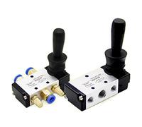 Manual Operated Control Air Valve 4H210-08 4H310-10 4H410-15 Hand Lever 5 Port 2 Position 5/2 Way Plate Reversing 1Pcs(4H210-08,with 10mm Fitting)