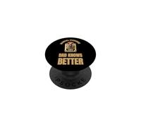 Manual Override Dad Knows Better Funny Father Humor PopSockets Adhesive PopGrip