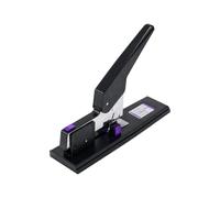 Manual Paper Fastener Long Handle Stapler for Thick Document Organization, Lever Press Design, Metal Composite Body, Record Archive Filing Manual Desk Stapler Lever Press Thick Document Binder Archive