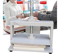 Manual Paper Press Machine, A5A4/A3 Papers Flatting Machine Heavy Duty Bookbinder Double Balance Rod Paper Press Machine for Financial File, Express Order, Currency(A4)