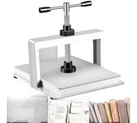 Manual Paper Press Machine,Bookbinding Notes Office Invoice Steel Flattening Machine,3306lbs/1500kg Pressure,for Photo Nipping Checks Booklets A3