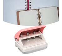 Manual Paper Puncher, Portable Hole Paper Punch,Paper Sheet Puncher with 5 Sheet Capacity 5.5mm Hole Diameter, 19mm Hole Spacing for B5 A5 A6 A7 A4 Adjustable Hole Punch