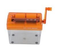 Manual Paper Shredder Portable Compact Hand Crank Shredder for Office Home Desktop ABS Silicone Mini Shredder A6 A4 Paper Shredding (Orange)