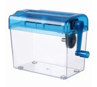 Manual Paper Shredders Mini Portable Plastic Shredders for Home Office Blue | Quick Manual Shredding, Transparent Large Bin, Non-slip Base, Ideal For Home/office Use