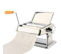 Manual Pasta Machine 3 in 1, Multifunctional Adjustable Noodle Roller Cutter for Home Kitchen Stainless Steel Hand Crank Lasagne Spaghetti Tagliatelle Maker 18cm