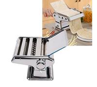 Manual Pasta Maker Machine Roller and Cutter Stainless Steel 3 Blade Noodle Dough Sheeter Pressing for Kitchen Fettuccine Spaghetti Lasagne Fettuccini Lasagna or Dumpling Skins