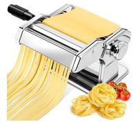 Manual Pasta Maker Machine, Stainless Steel Pasta Roller and Cutter