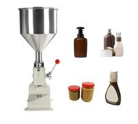 Manual Paste Liquid Filling Machine, 5-50ml Adjustable Bottle Filling Machine, Stainless Steel Manual Paste Liquid Filler for Milk Water, Juice, Essential Oil, Shampoo, Cosmetic and Honey