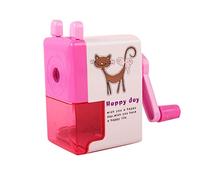 Manual Pencil Sharpener, Cute Hand Cranked Pencil Sharpener Cartoon Pattern Writing Supplies for Kids School Students Classroom Home Artists (Blade cat)