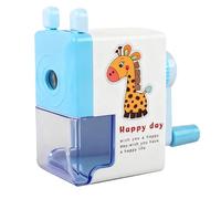 Manual Pencil Sharpener, Cute Hand Cranked Pencil Sharpener Cartoon Pattern Writing Supplies for Kids School Students Classroom Home Artists (Blade Giraffe)