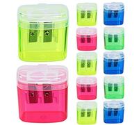 Manual Pencil Sharpener | Mini Pencil Sharpener with 2 Holes | 12 Pcs Handheld Tip Shaping Tools Student Stationery for School, Study Room, Bedroom, Home