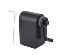 Manual Pencil Sharpener with Adjustable Tip, Black Alloy and Plastic, 10 - Level Precision - Automatic Pen Feeding, Large Capacity Chip Chute, Ideal for Artists and Sketching