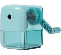 Manual Pencil Sharpener with Auto-Stop, Hand Crank Design for 6.9-8mm Standard & Colored Pencils, School Supplies for Kids, Students, Classroom, Home, Office, Art Projects, Durable & Portable, Blue