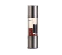 Manual Pepper Grinder,Sea Salt Spice Mill,Double-Head Pepper Mills,Refillable Pepper Grinding Bottle,Retro Pepper Mills(Stainless Steel)