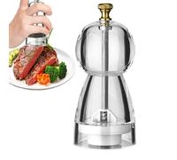 Manual Pepper Mill, Manual Pepper Mill, Salt and Pepper Mill, Acrylic Salt and Pepper Mill, Clear Salt and Pepper Mills with Adjustable Coarseness for Kitchen