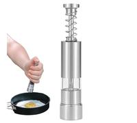 Manual Pepper Mill, Salt and Pepper | Press Type Stainless Steel Salt Biller Mill - Built-in Portable Spring Seasoning Processor, for Home Use