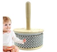 Manual Percussion Instrument - Rhythmic Stirrer with Wooden Handle, Sound Effect with Steel Chain, Musical Accessory | Children Education for Adults Practice in the Classroom With Band,