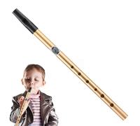 Manual Percussion Instruments - Six Hole Tin Whistle Tube, Lightweight Metal Flute Design, Melodic Sound Projection Tool, Smooth Fingering Hole Alignment