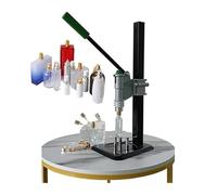 Manual Perfume Bottle Crimper, Adjustable Stainless Steel Spray Capping Press for Vial Sealing, Essential Oil Bottle Cap Crimper