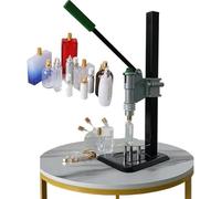 Manual Perfume Capper, Bottle Crimping Machine for 13/15mm Caps, Lever Mechanism, Height Adjustable, for Essential Oil Spray Medicine Bottles Sealing, Durable Metal Construction