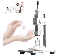 Manual Perfume Capping Machine - Hand Held Crimper Vial Sealer for Perfume Bottles with Plastic Cap - Stainless Press Capping Machine | Seals 10-30 bottles/min | Essential Packaging Solution