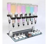 Manual Perfume Dispenser Set, 6/8-Head Liquid Transfer Tool with Precision Adjustable Flow, 200Ml Each Bottle Capacity, for Stores & Bars - Desktop Mount(8)