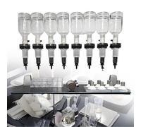 Manual Perfume Dispenser Set with Pump Heads and Testing Cups, Glass Bottles, Multi-Head Fragrance Bar Dispenser for Retail Countertop Perfume Testing and Cosmetic Display