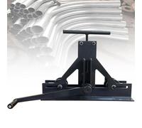 Manual Pipe & Bar Bending Machine 1-1/4" to 2" Round Roller Shrinker Stretcher Bench Bender for Steel Aluminum Copper Tubing, Tube, Pipe, Cable