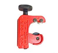 Manual Pipe Cutter for Copper, Brass, Aluminum & Plastic Pipes | 3-32mm Cutting Range | Hardened Alloy Steel Wheel & Grooved Guide Rollers | Compact(3-22mm)