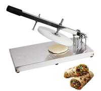 Manual Pizza Dough Press Machine, 12-24cm Stainless Steel Pastry Dough Maker with Angle Adjustable, Commercial Pizza Forming Machine for Cake Chapati 14cm