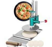 Manual Pizza Dough Press Machine(14-24cm), Pizza Crust Press Plate, Chapati Sheet Plate, Adjustable Thickness + Effortless Operation, for Tortillas, Pastry,18CM