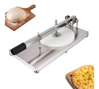 Manual Pizza Dough Press Machine, 20/22/24cm Stainless-Steel Household Pizza Press, Pizza Forming Machine, with Non-Stick Pressure Plate, Household Kitchen Tool for Pastry Making Cake Piz(24cm)
