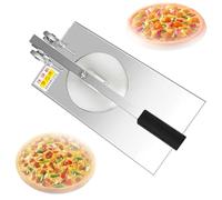 Manual Pizza Dough Press Machine, Manual Cake Press, Stainless Steel Pastry Dough, for Cake, Pizza, Dough, Bread(24cm)