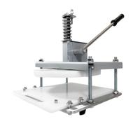 Manual Pizza Dough Press Machine, Pizza Pastry Press Plate, Adjustable Thickness, with Extended Handle, 0.4in Thick Plates, for Hand Pies Meatloaf, Commercial/Home Use