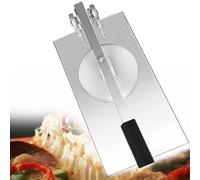 Manual Pizza Dough Press Machine, Stainless Steel Dough Sheeter for 14cm Pastry, Commercial Pizza Forming Presser for Household Kitchen