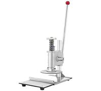 Manual Pizza Dough Press Machine, Stainless Steel Pastry Forming Tool with Pull-Out Tray & Press Plate, Adjustable Thickness for Hand Pies, Meatloaf