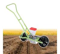 Manual Planter Seeder - Adjustable Hand Push Seeder with Control for Row Spacing, Sowing Depth, and Plant Spacing for Precision Planting
