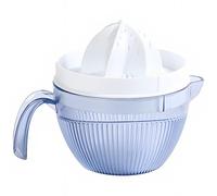 Manual Plastic Orange/Grapefruit Juicer Squeezer, Large Hand Citrus Press with Slots Strainer＆600ml Cup with Spout, BPA-free, Wide 6-Tooth Efficient Reamer Rotary Juice Extractor for Big Lemon Lime