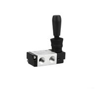 Manual Pneumatic Control Valve With Hand Lever For Air Water And Mud Flow Regulation In Mechanical Textile And Food Processing Equipment Black White(3H210-08)