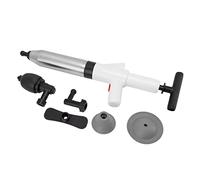 Manual Pneumatic Drain Unblocker and Toilet Plunger with Visual Pressure Gauge - Air Pressure for Sewer Pipes Kitchen Sinks and Floor Drains - Non Deforming ABS Shell
