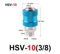 Manual Pneumatic Slide Valve for Air Tools - Aluminum Flow Control Hand Switch with BSPT Thread (G1/8, 1/4, 3/8, 1/2) - HSV-06/08/10/15 Series(HSV-10)