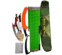 Manual Pole Saw for Tree Trimming, 8pcs 32mm Assembled Rods for Length Adjustment, 2m - 8m Telescoping Tree Pruner, Tree Branch Cutter for High Limb