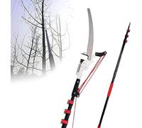 Manual Pole Saws Extendable Tree Pole Pruner,Telescopic Pole Saw Extendable,Tree Saw Branch Long Reach Pole Pruning Saw(24ft)