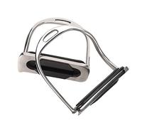 Manual Polished Stainless Steel Horse Stirrup with Rubber Pad, Long-Lasting Equestrian Equipment Supplies, 2PCS 4.7in Horse Stirrup for Riders
