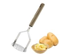 Manual Potato Masher - Professional Kitchen Masher, Food Masher Tool | Vegetable Masher Equipment, Manual Stainless Steel Fruit Smasher Potatoes, Fruits, Vegetables, 9.45 x 3.15 Inches