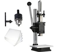 Manual Press Punch Tools, Height Adjustable, Maximum Pressure 160kg, Multifunctional Punch Embossing Machine with Chuck and Dial