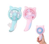 Manual Press Small Fan - Hand Press Manual Cooling Fan, Cartoon Cooling Hand Fans, Portable Children's Novelty Toy For Summer Travels Use (random Color)