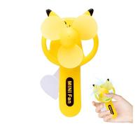 Manual Press Small Fan - Mini Hand Press Fan - Manual Cartoon Cooling Tool | Portable Handheld Fa-n for Summer | Lightweight Crank F-an for Students, Travel & Outdoor